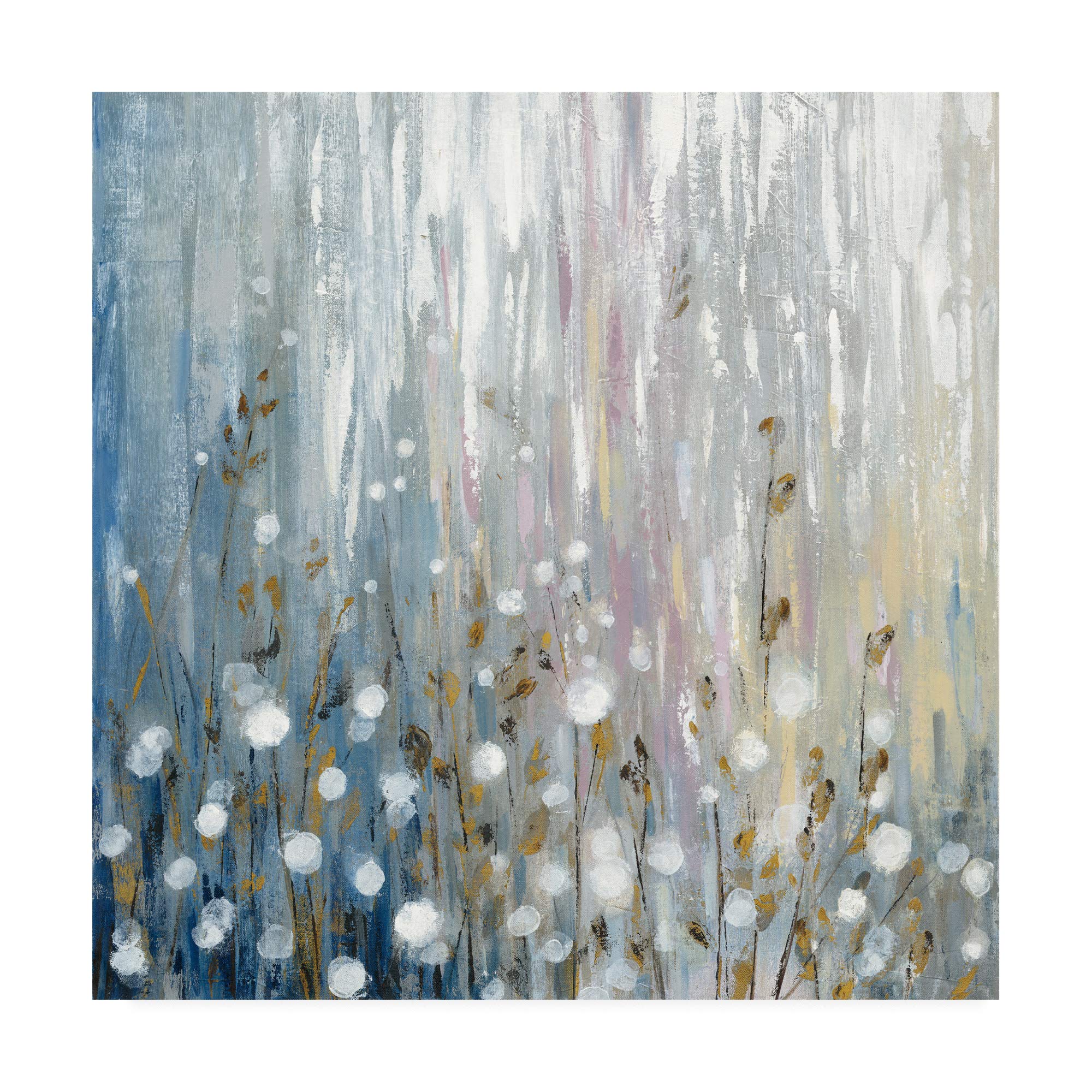 Silvia Vassileva January Branches Flowers Fine Art Print - 18x18 Inch Wall Decor for Living Room, Bedroom & Office
