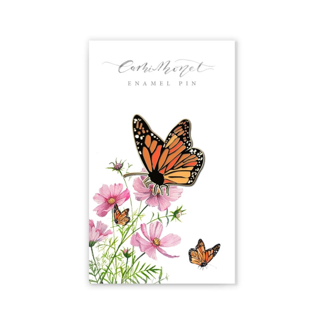Monarch Butterfly Enamel Pin - Elegant Butterfly Brooch for Women & Men - Perfect for Jackets, Bags, Hats & Accessories