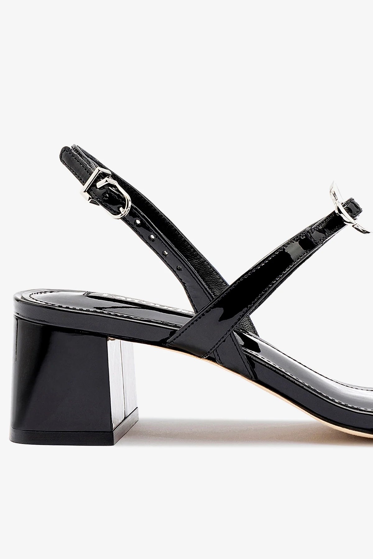 Tinx Block Black Patent Leather Heels - Stylish Women's Dress Shoes for Parties, Weddings & Evening Events