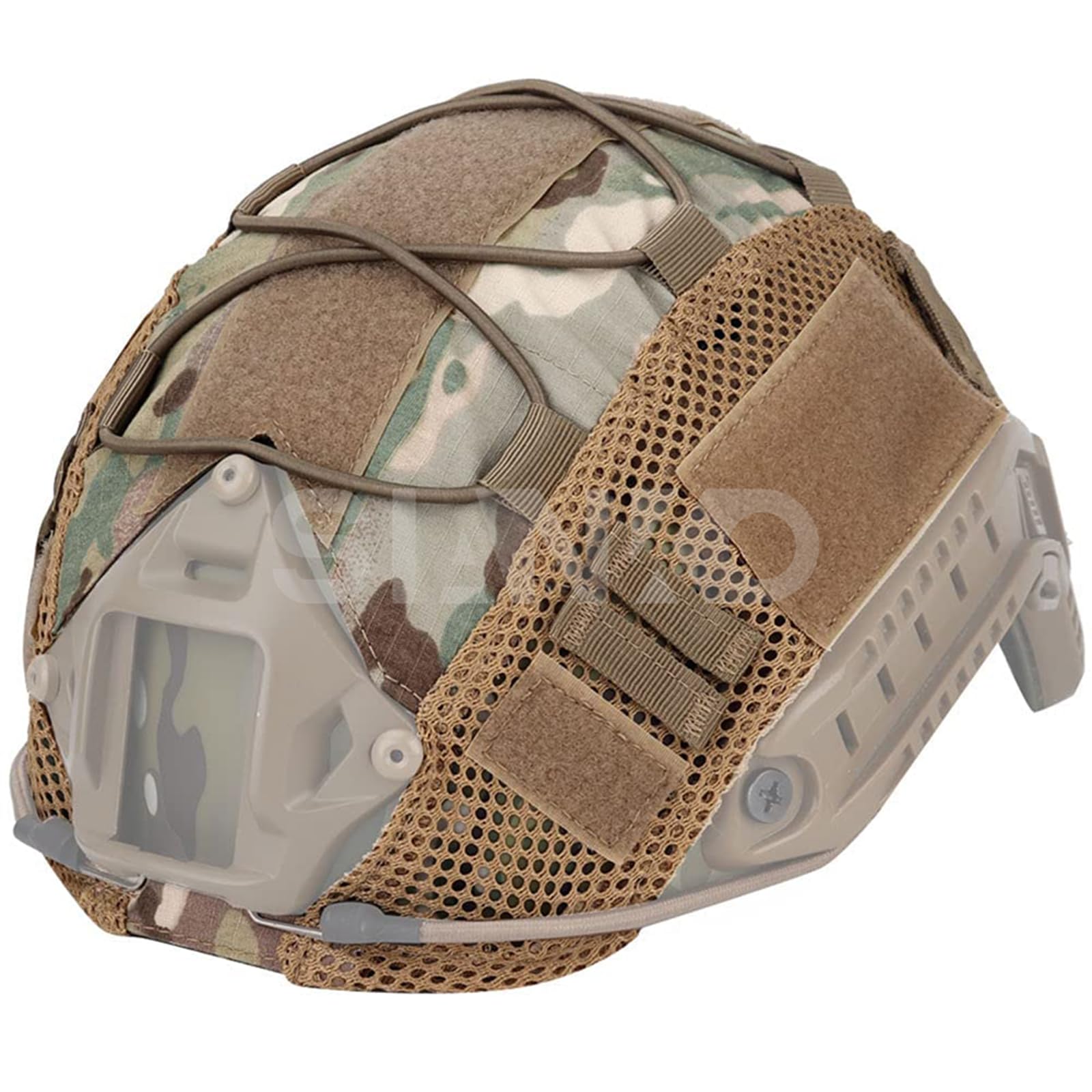 Tactical Paintball Airsoft Helmet Set with Headset, Helmet Cover, Dummy Flashbang & LED Light - Perfect for Hunting, CQB, CS & Military Simulation Games