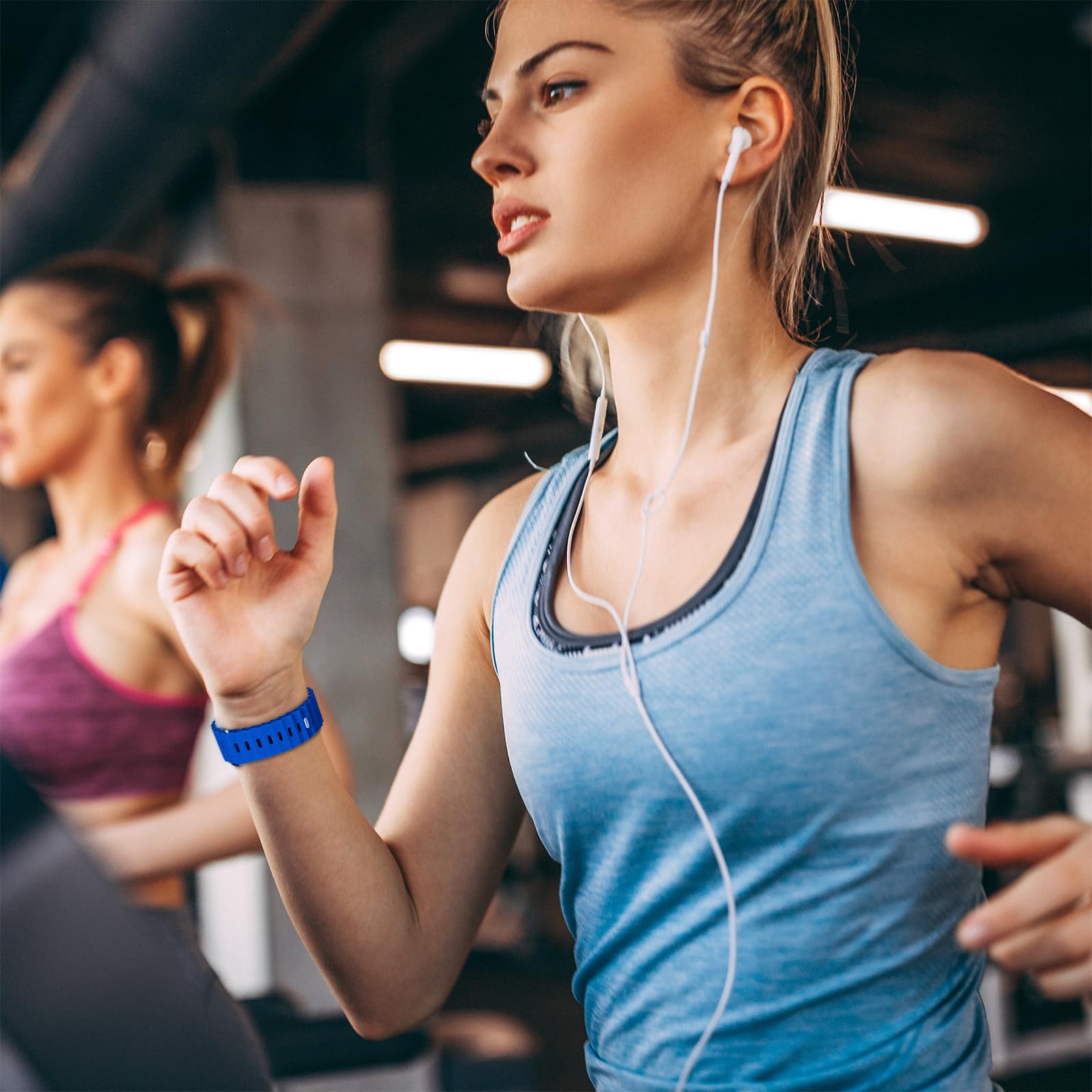 Premium Soft Silicone Sport Band Compatible with Apple Watch Ultra 2/Ultra/SE/Series 9/8/7/6/5/4/3/2/1 (38mm 40mm 41mm 42mm 44mm 45mm 49mm) - Durable Replacement Strap for Women & Men - Perfect for Swimming, Running & Outdoor Activities