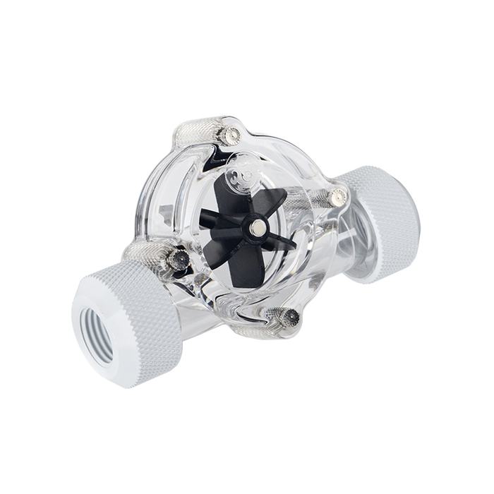 Bitspower Deluxe White Flow Indicator - High-Quality Water Cooling Accessory for PC Builds & Custom Loops