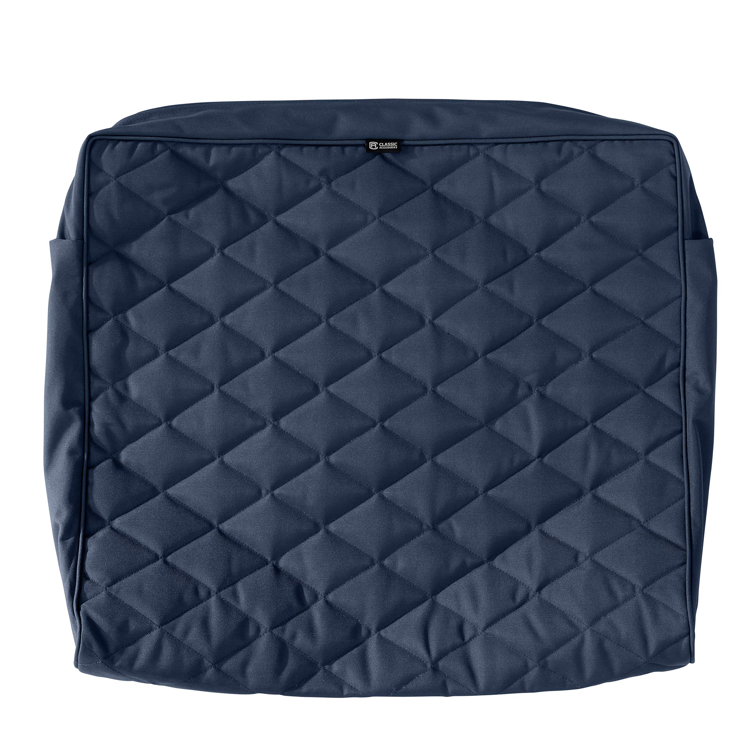 Montlake FadeSafe Water-Resistant Lounge Cushion Cover - Navy Blue for Outdoor Patio