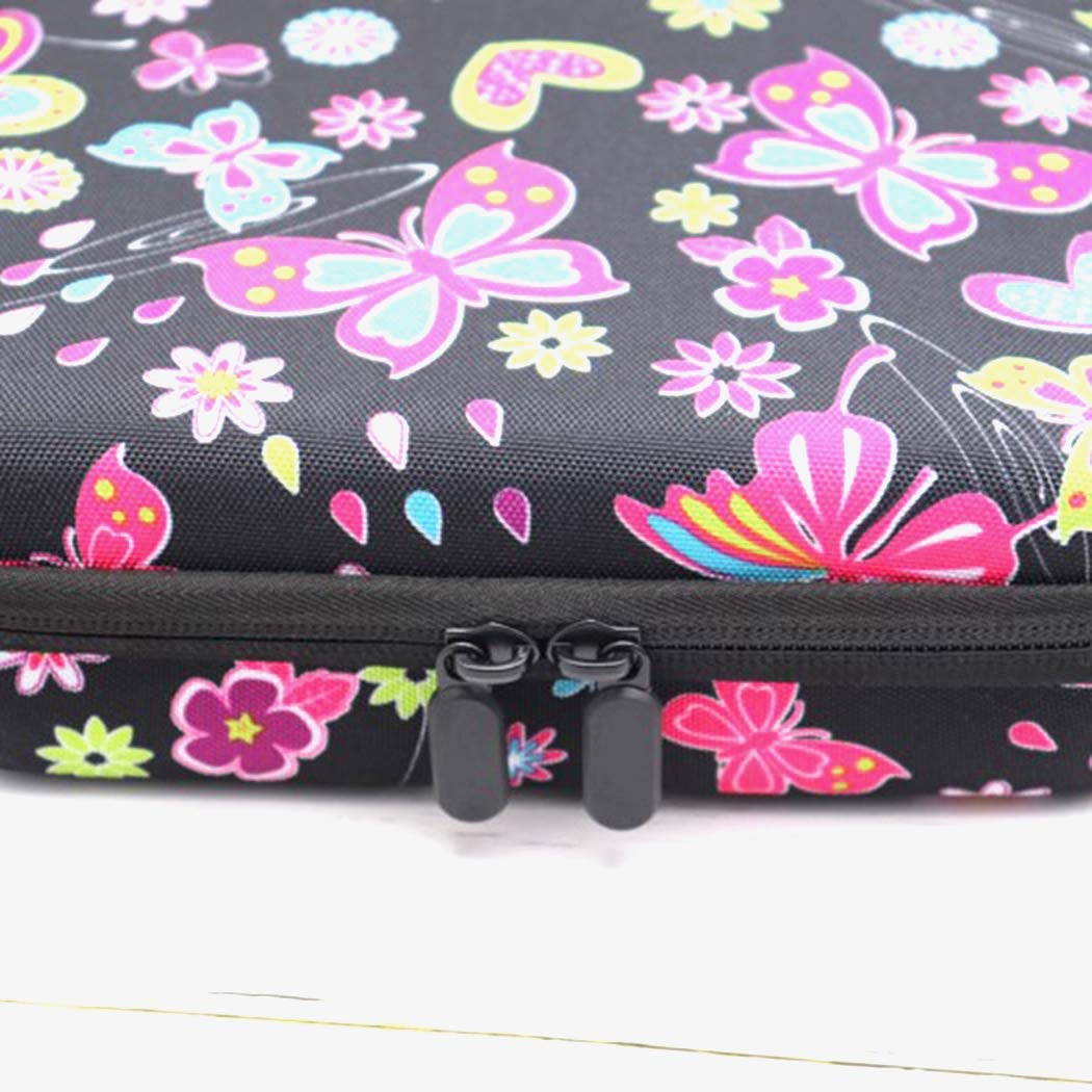 SOWUNO 60 Grids Essential Oil Carrying Case with Butterfly Design - Portable Essential Oil Organizer for 0.34oz Bottles - Perfect for Aromatherapy, Travel & Home Storage