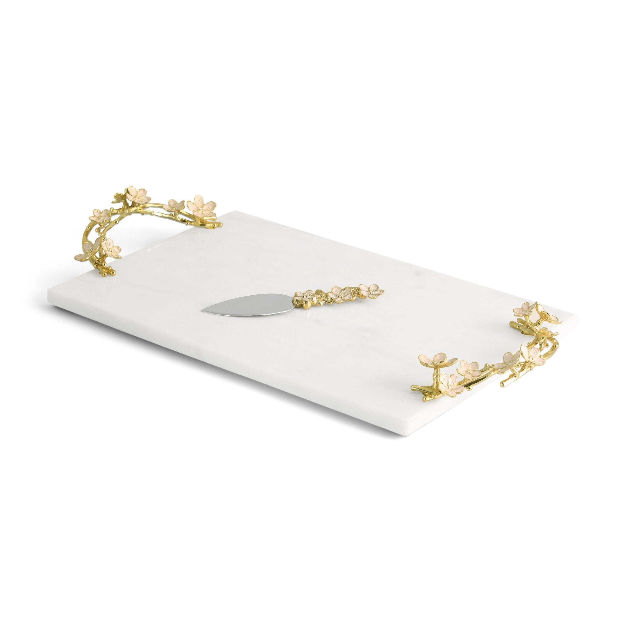 Cherry Blossom Cheese Board Set with Knife - Elegant Wooden Charcuterie Tray for Entertaining, Wine & Cheese Parties, Weddings & Gifts