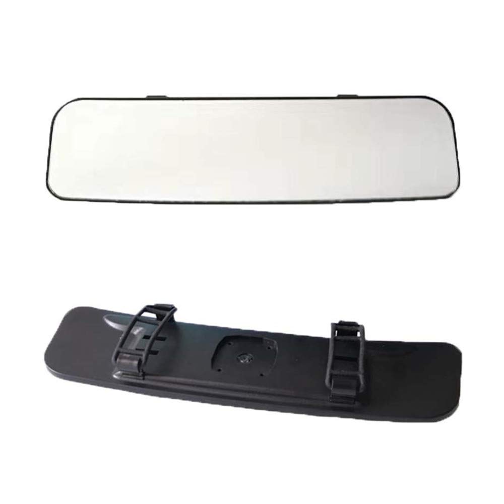 Universal Anti-Glare Rear View Mirror for Cars & Trucks - Wide Angle Panoramic Clip-On Baby Safety Mirror (White) - Perfect for Road Trips, Child Monitoring & Blind Spot Visibility