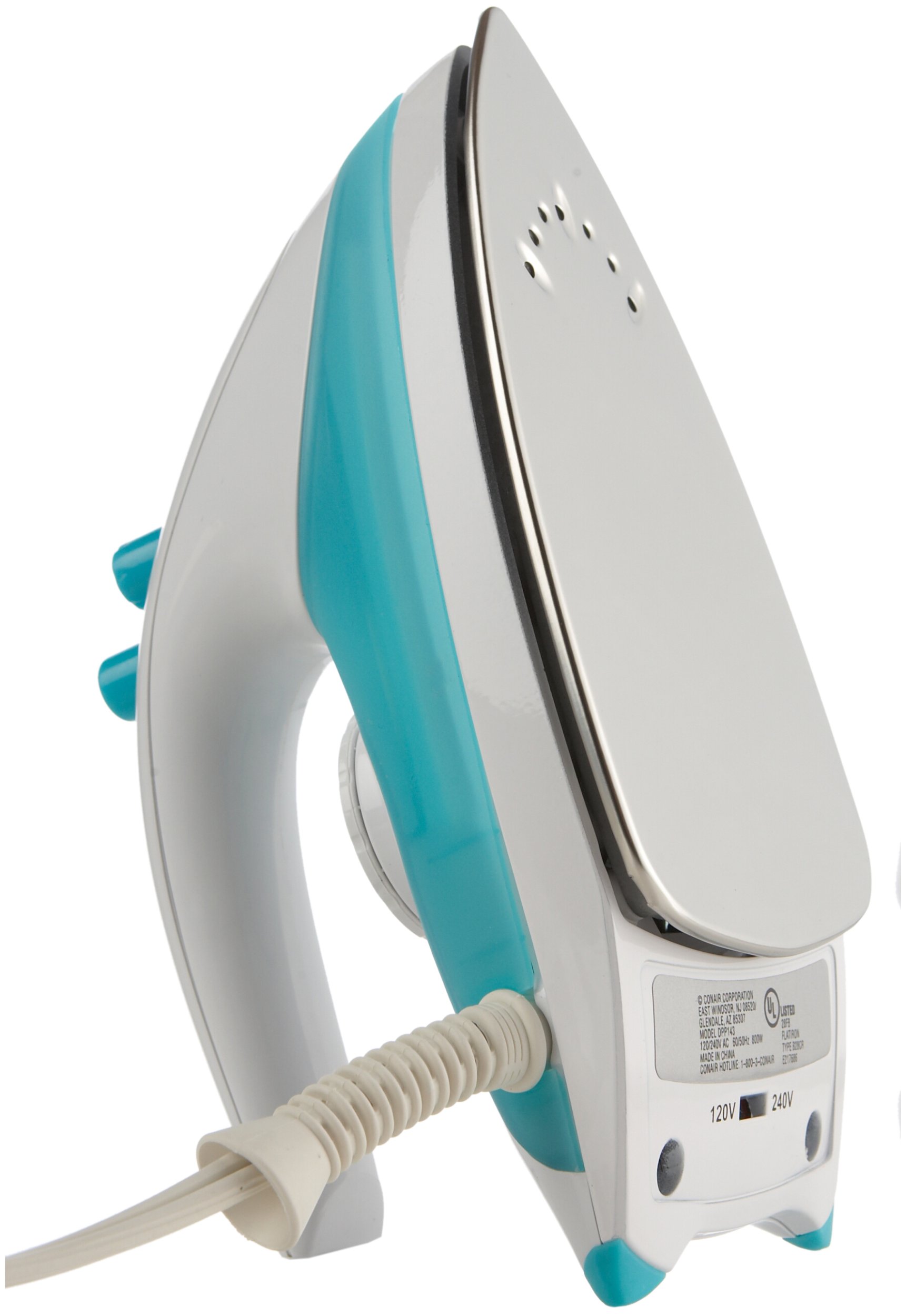 Conair EZ Press 800 Watt Handheld Steam Iron - Portable Travel Clothes Steamer for Wrinkles, Quick & Easy Garment Care - Perfect for Home, Office, and Travel Use