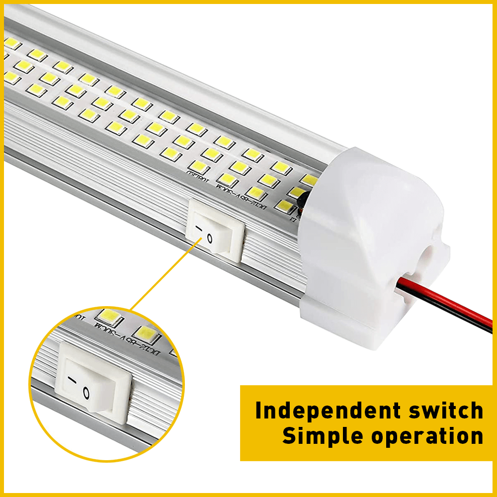 12V 108pcs LED Interior Light Bars for Trucks, Vans, Buses & Caravans - Waterproof with ON/OFF Switch - Perfect for Camping, Road Trips & Emergency Lighting