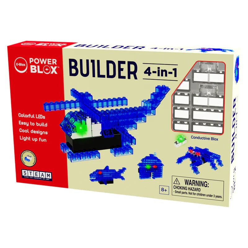 Power Blox™ Builder 4-in-1 STEM Construction Toy Set for Kids - Creative Building Blocks for Educational Play, Birthday Gifts & Classroom Activities
