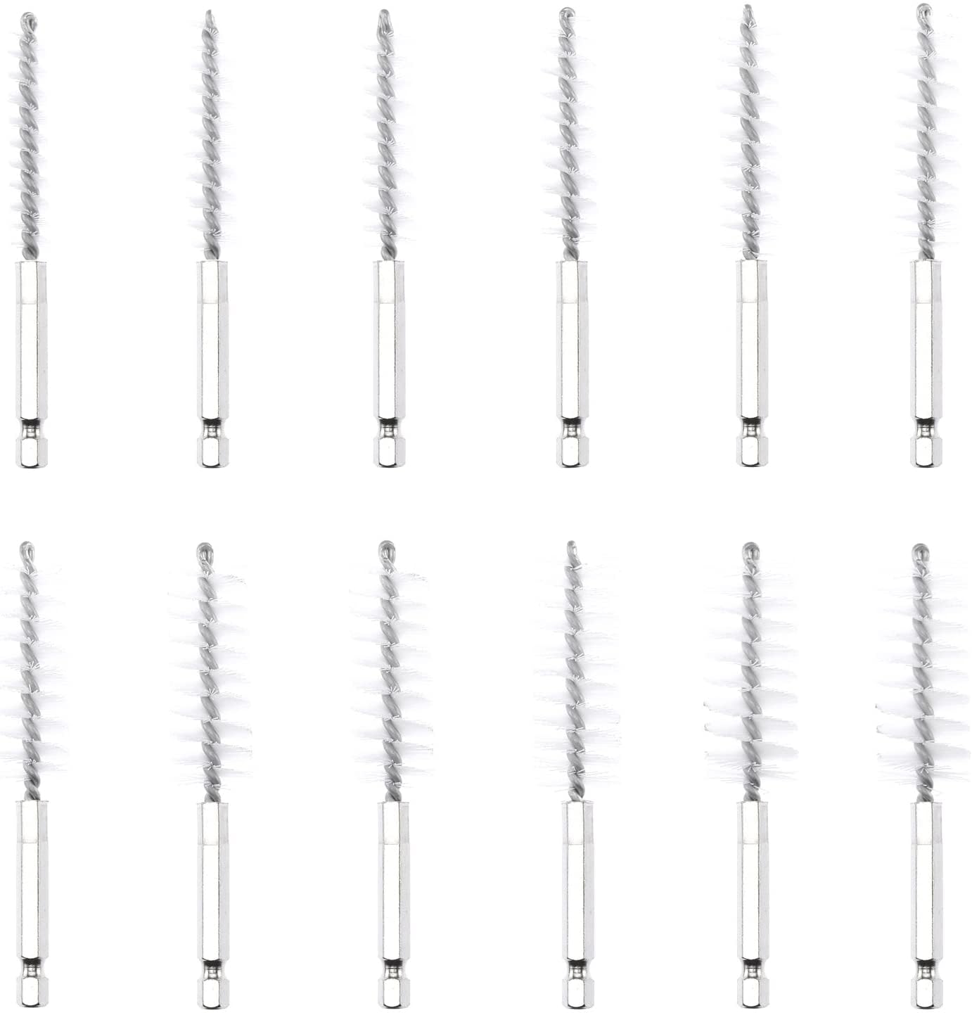 NEIKO 00325A 38-Piece Wire Brush Drill Attachment Set with 1/4-Inch Hex Shank | SAE & MM Brushes Assortment | Compatible with Power Drills & Die Grinders | Perfect for Rust Removal, Surface Cleaning & Metal Polishing