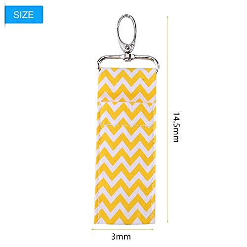 2-Pack Purple Lipstick Holder Keychain - Lip Balm Chapstick Pouch Strap with Key Ring for Women, Girls & Mothers - Perfect Gift for Makeup Lovers (Great for Purses, Travel & Everyday Use)