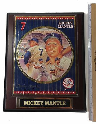 Mickey Mantle Autographed MLB Numbered Plaque - New York Yankees Hall of Fame Collectible for Sports Memorabilia Display & Man Cave Decor