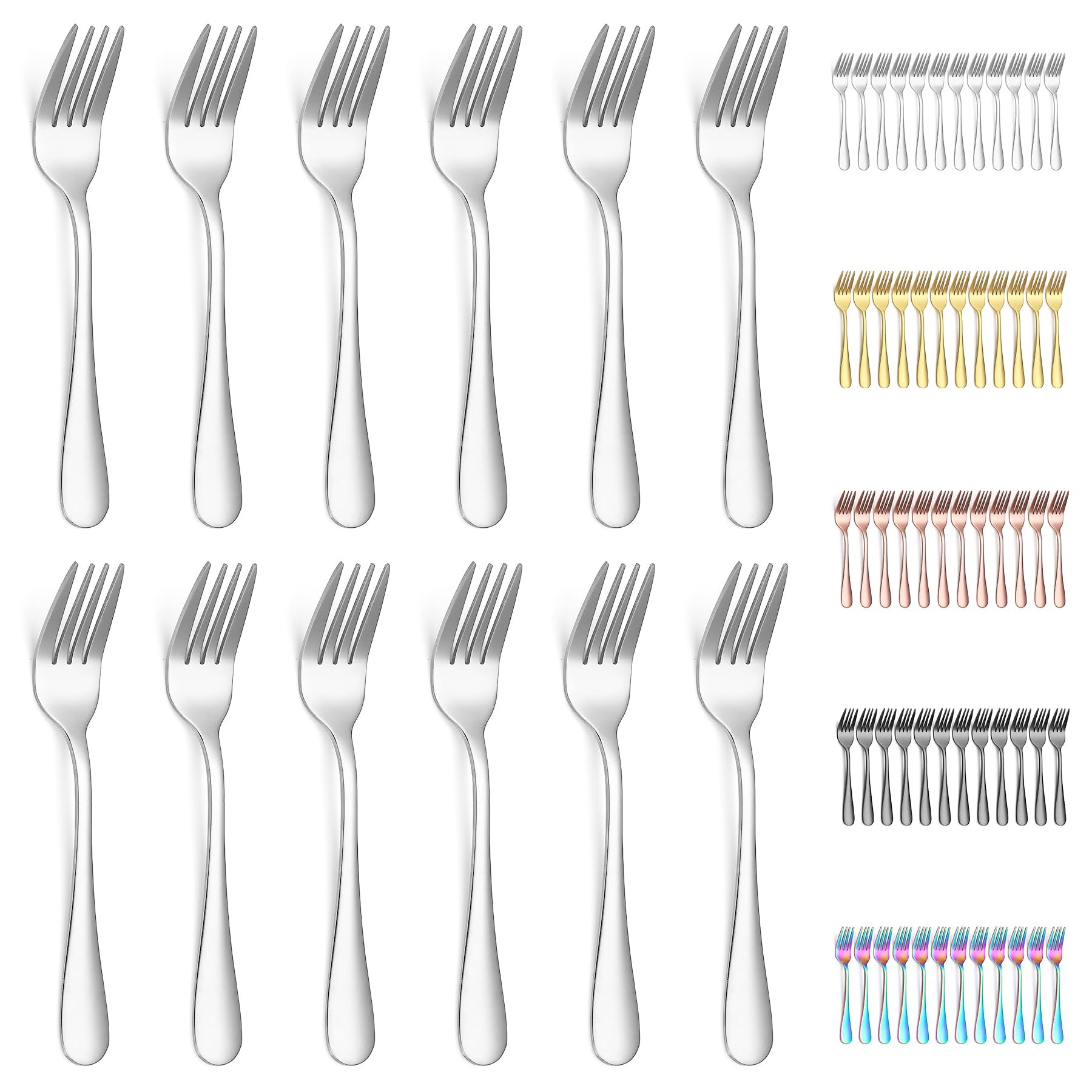 Evanda 12-Pack Stainless Steel Dessert Forks (5.62
