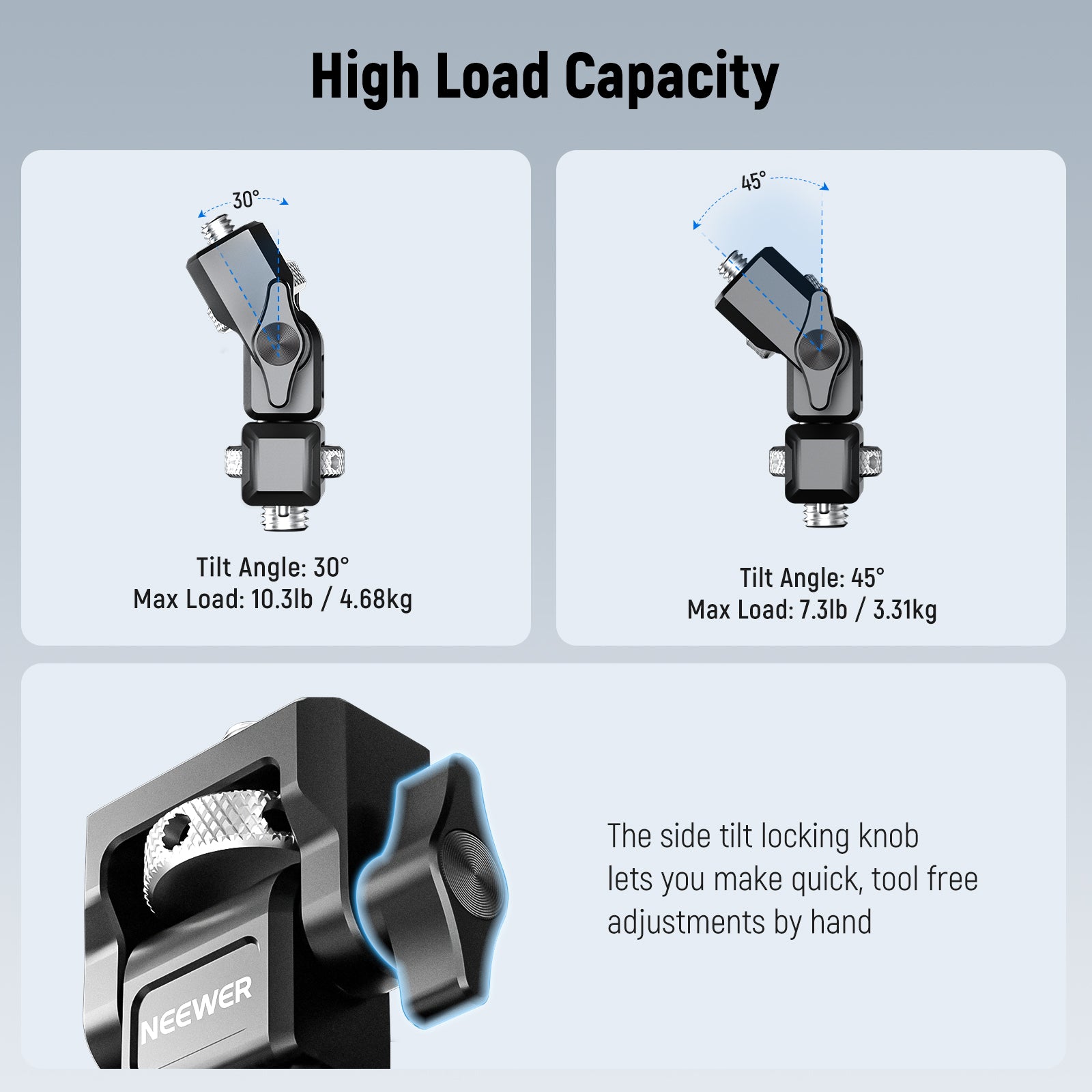 NEEWER MA004 ARRI Locating Camera Monitor Mount - Professional DSLR Video Rig Accessory for Filmmaking & Photography