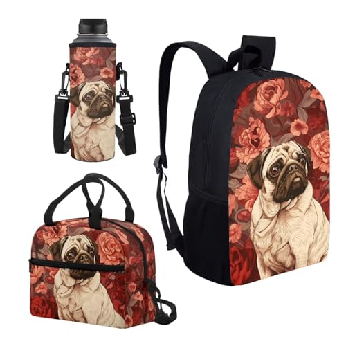 Cute Pug Floral