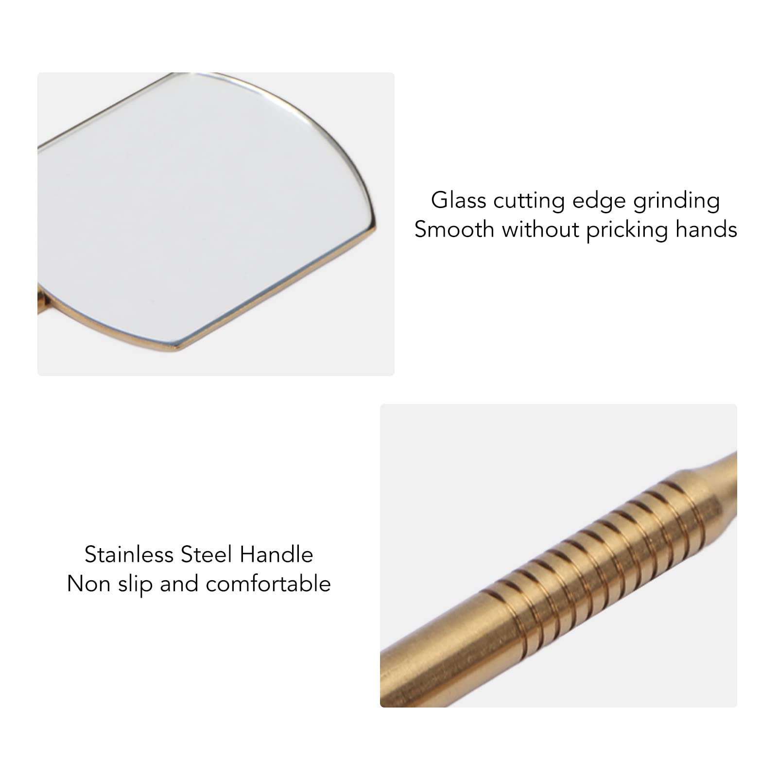 Professional Eyelash Extension Kit - Stainless Steel Tweezers Set with Rotatable Inspection Mirror for Precise Lash Application (Gold) | Perfect for Salon Professionals & DIY Lash Artists at Home