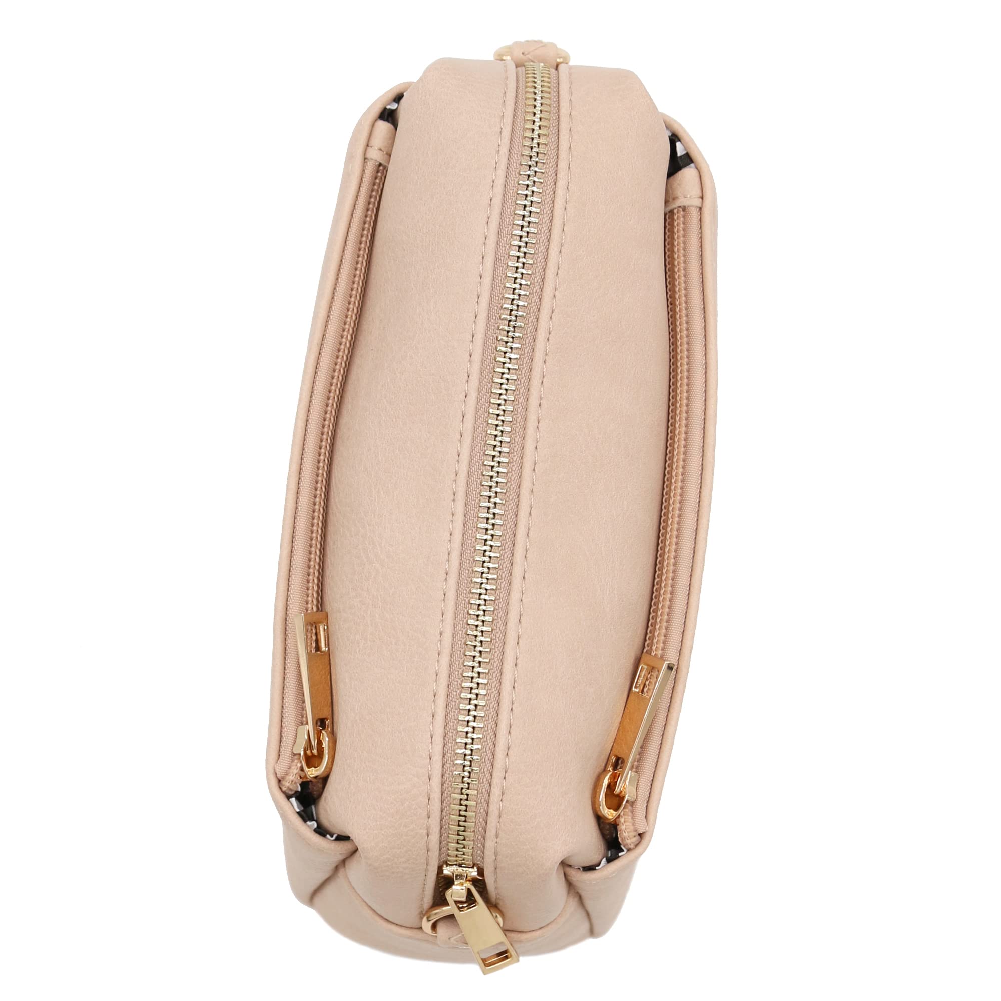 Stylish Triple Zip Small Crossbody Bag for Women - Trendy Fashion Puzzle Design - Perfect for Travel, Shopping & Everyday Use