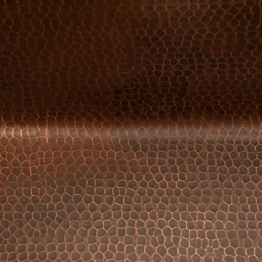 Premium 16-Inch Rectangular Hammered Copper Bar & Prep Sink - BREC16DB - Handcrafted Gourmet Kitchen Sink for Bar, Prep Station & Farmhouse Style Decor