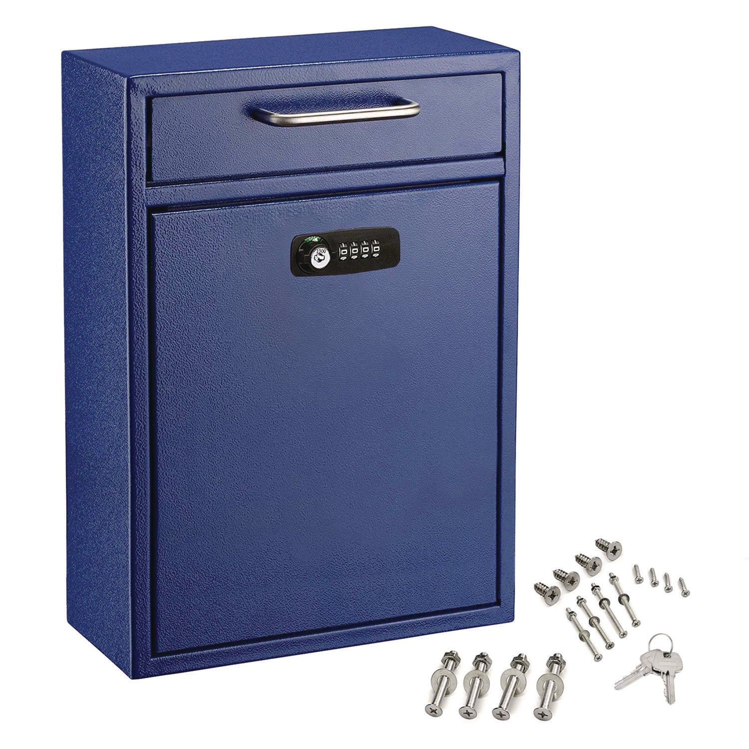 Secure Wall Mounted Locking Mailbox with Key & Combination Lock - Large 11.2