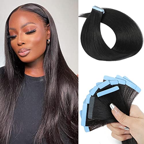 40Pcs Light Yaki Straight Tape in Hair Extensions
