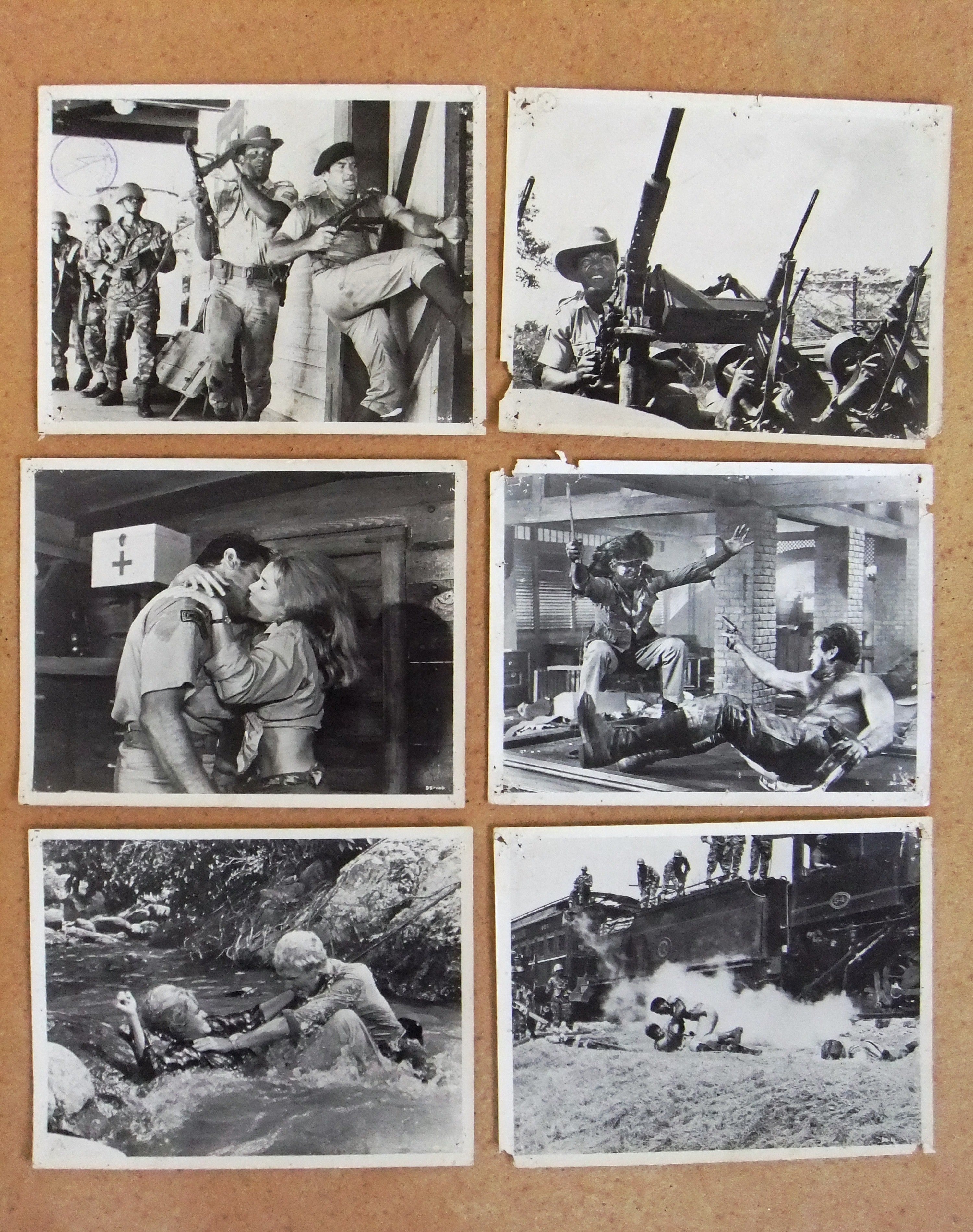 Vintage 1960s Dark of the Sun Movie Stills - Set of 19 Original 10x8 Film Photos Featuring Rod Taylor | Classic Cinema Memorabilia, Movie Collector's Item, Home Theater Decor