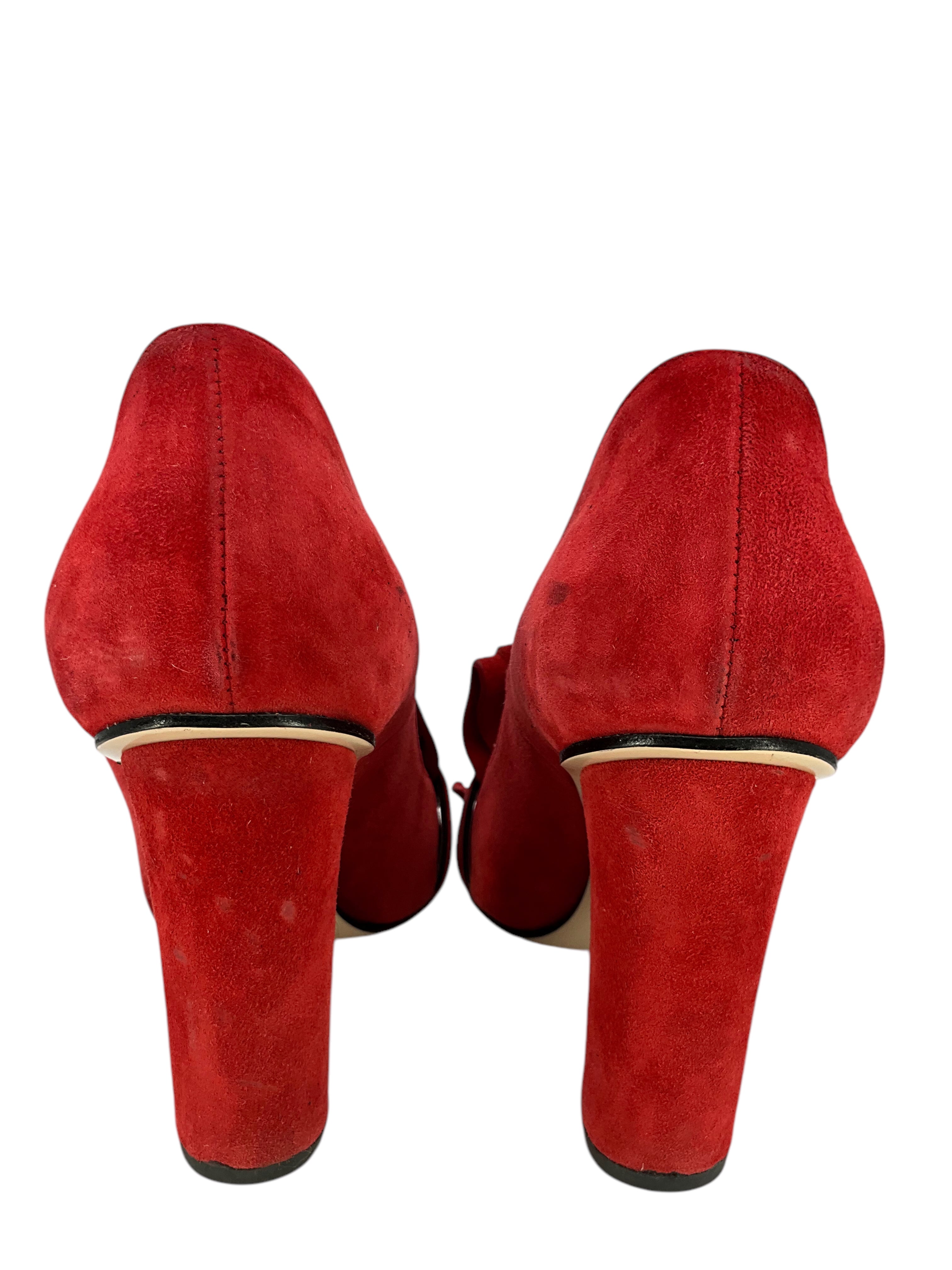 Gucci Marmont GG Suede Block Heel Pumps Women's Size 8.5 | Luxury Designer Shoes for Office, Party & Special Occasions
