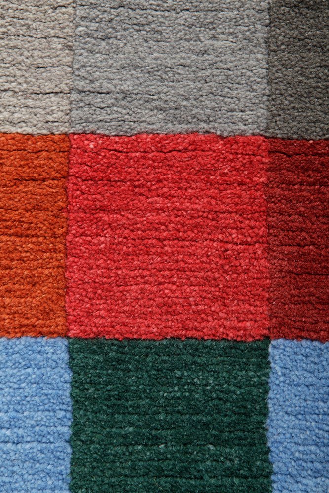Bauhaus Carpet No.1 by Gertrud Arndt - Modern Geometric Wool Area Rug for Living Room, Bedroom & Office - Mid Century Inspired Home Decor