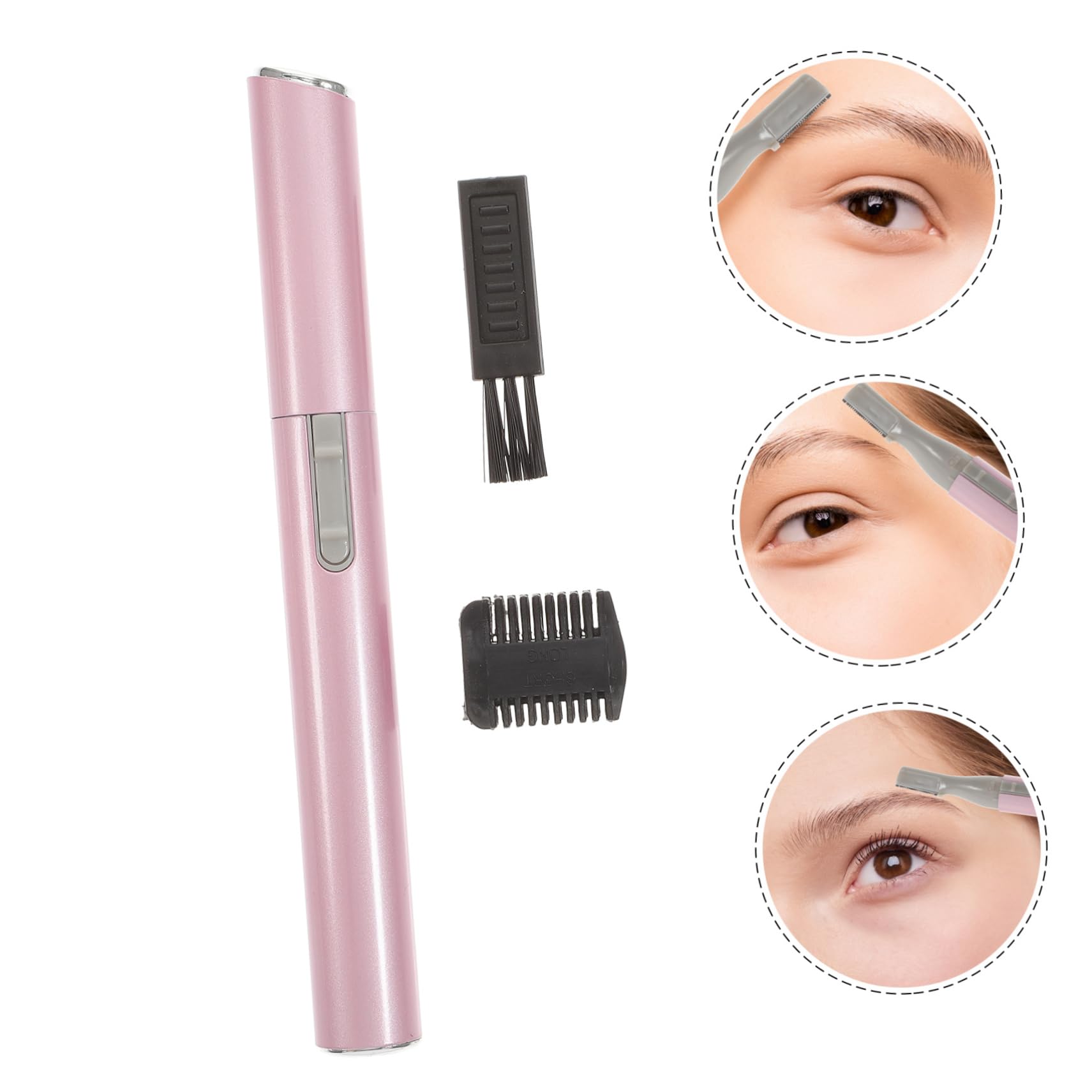 Rechargeable USB Hair Clipper & Eyebrow Trimmer Set with Storage Bag, Pink - Portable Grooming Kit for Travel, Home & Salon Use - Includes Handlebar Bag & Washable Seat Cushion