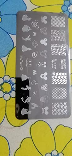 Cartoon Nail Stamping Plate Set - Reusable DIY Nail Art Kit with Princess Designs for Manicure - Perfect for Home Salon, Parties & Gift Giving (7-Piece Set)