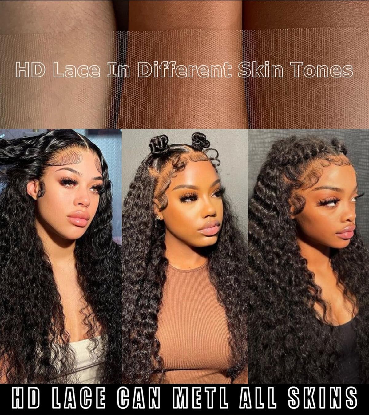 13x6 Water Wave Lace Front Wigs Human Hair - Pre Plucked 180% Density Curly Lace Front Wig - Wet and Wavy Human Hair Wig 10A - Glueless Wear and Go Replacement Wigs with Bleached Knots - Natural Black 24 Inch - Perfect for Daily Wear, Cosplay, and Special Occasions