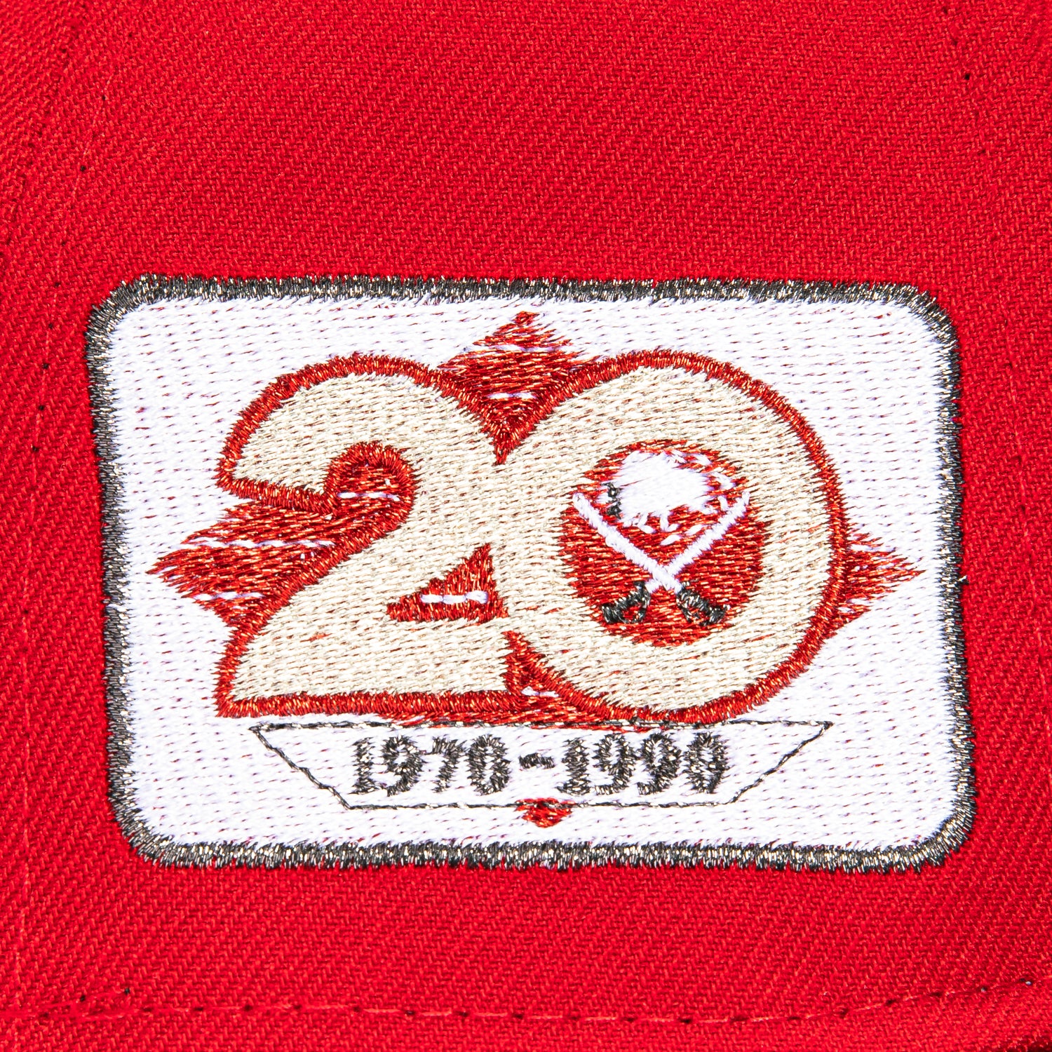 New Era 59Fifty Buffalo Sabres 20th Anniversary Patch Snapback Hat - Red & Black NHL Hockey Cap for Men & Women - Perfect for Games, Collecting & Fan Apparel