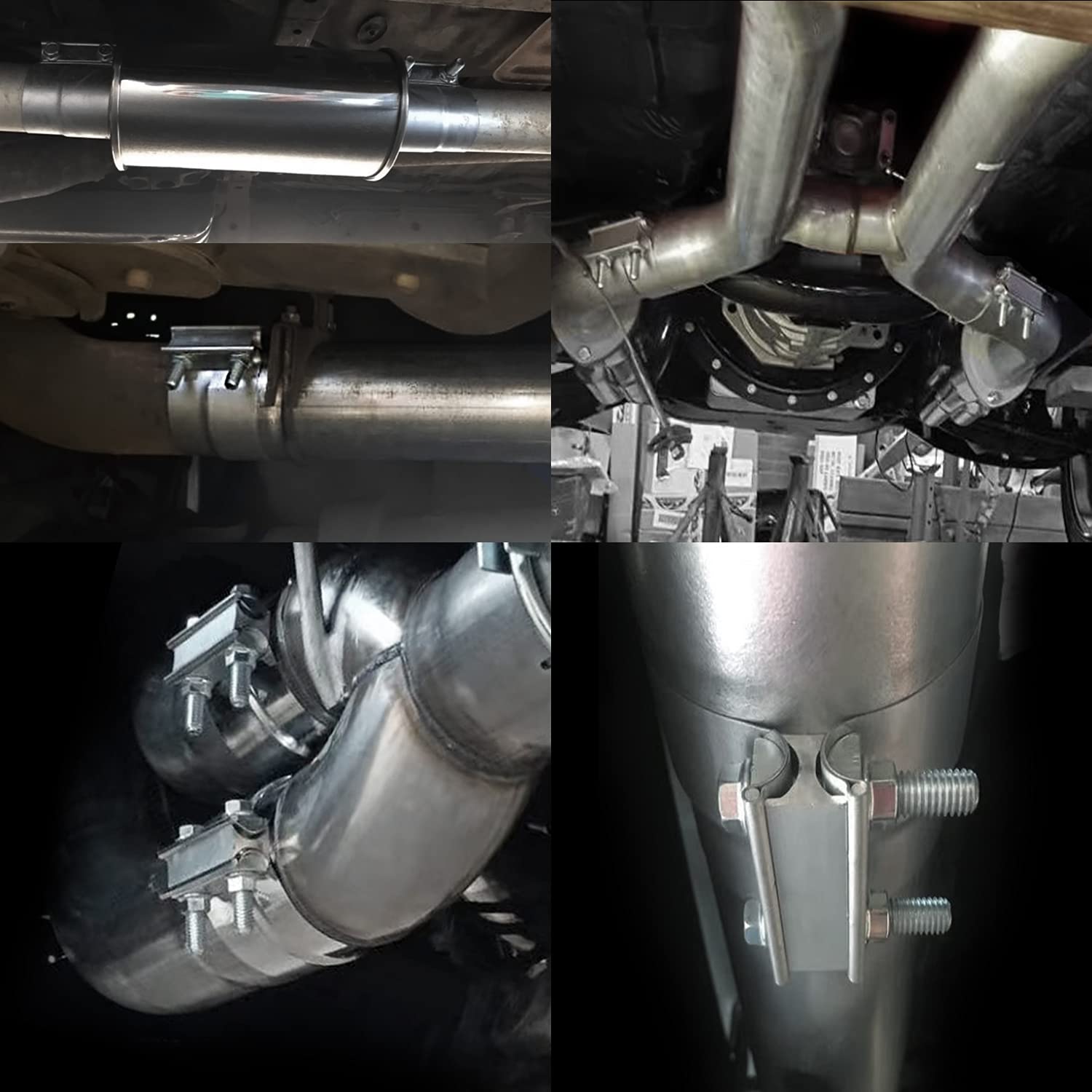 3.5 Inch Stainless Steel Exhaust Clamp - Heavy Duty Lap Joint Band Clamp for Automotive, Truck & Motorcycle Exhaust Systems - Perfect for Repair & Custom Installations