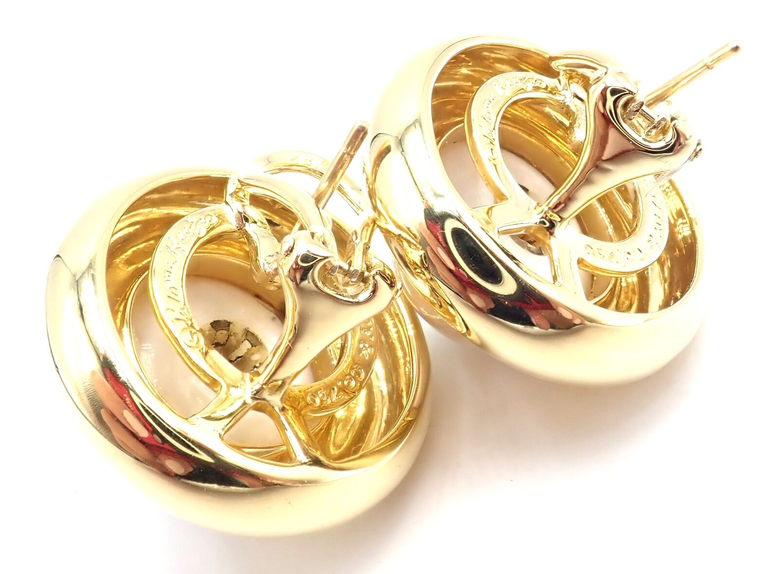 Authentic Tiffany & Co Picasso 18k Yellow Gold Diamond Mabe Pearl Earrings - Luxury Jewelry for Women, Perfect for Weddings, Anniversaries & Special Occasions