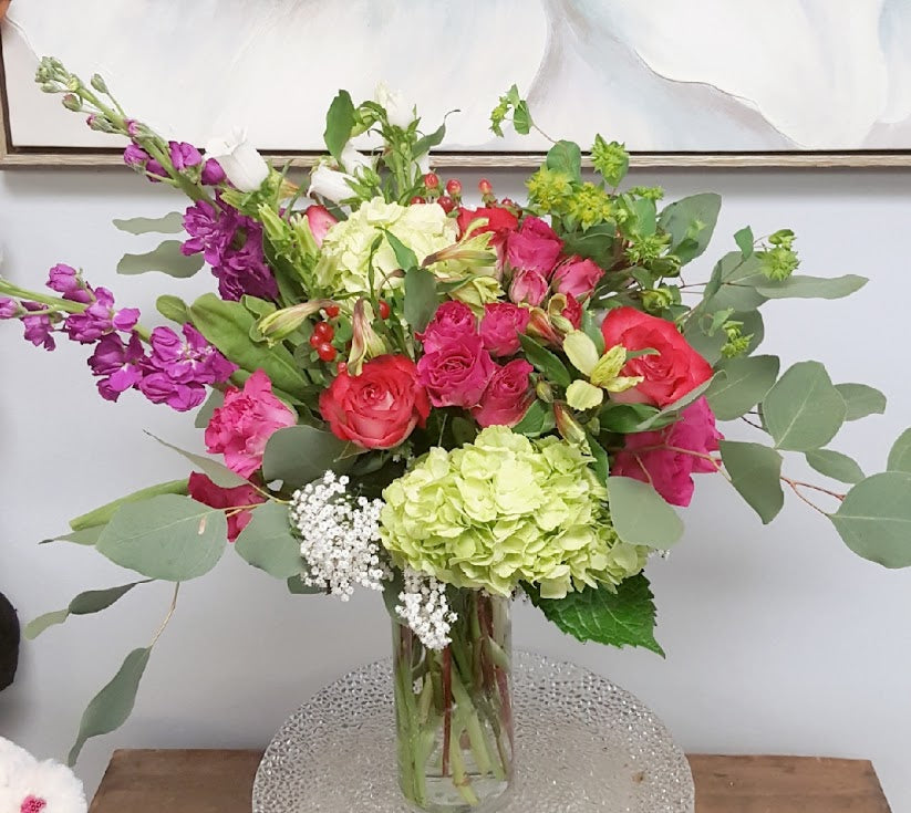 Romantic Season Luxury Vase Arrangement - Elegant Floral Decor for Weddings, Home & Office Centerpiece - Perfect Gift for Anniversary & Valentine's Day
