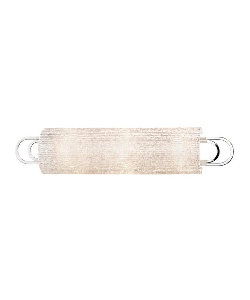 Buckley 3-Light Bathroom Vanity Light Fixture - 25 Inch Wide, 5 Inch High, Polished Nickel Finish - Perfect for Modern Bathrooms & Powder Rooms