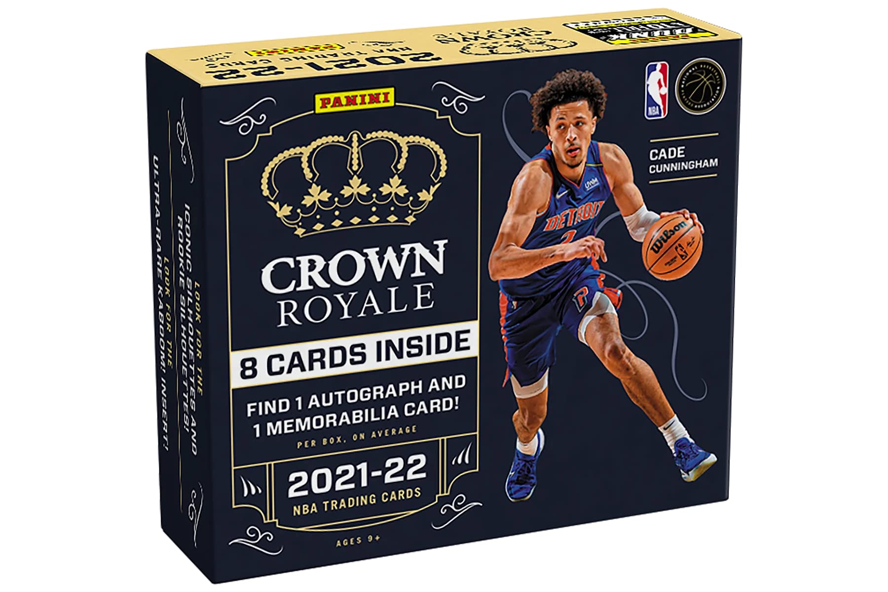 2021-22 Panini Crown Royale Basketball Hobby Box - 1 Pack with 8 Cards (Includes 1 Autograph & 1 Memorabilia) | NBA Collectibles for Trading, Gifts & Display