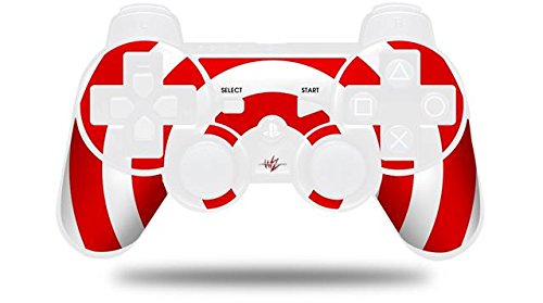 PS3 Controller Skin - WraptorSkinz Bullseye Red & White Decal for Gaming Protection