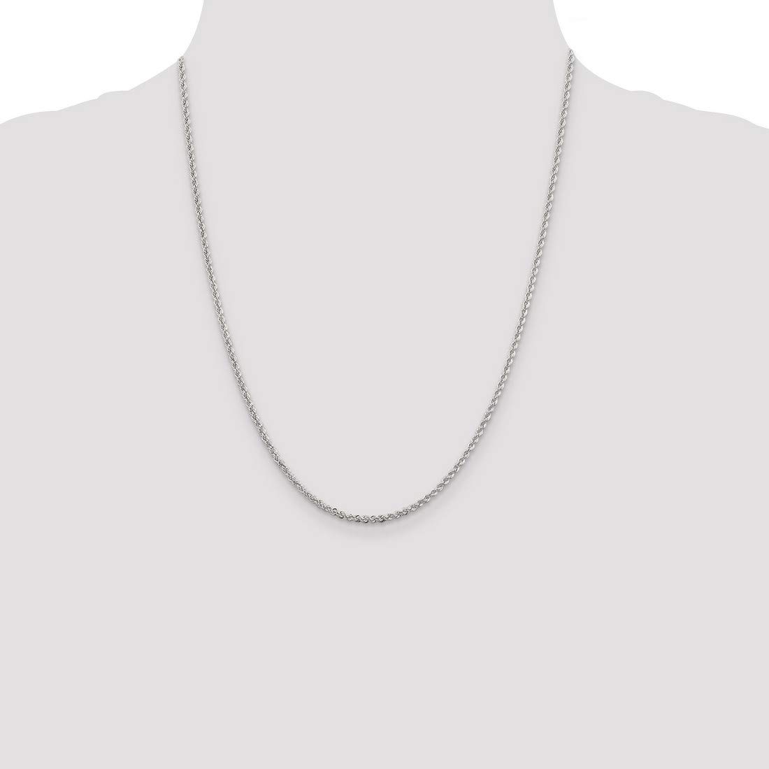 Sterling Silver Heavy Rope Chain Necklace, Bracelet or Anklet - Durable Solid 925 Silver Jewelry for Men & Women - Perfect for Everyday Wear, Gifts & Special Occasions