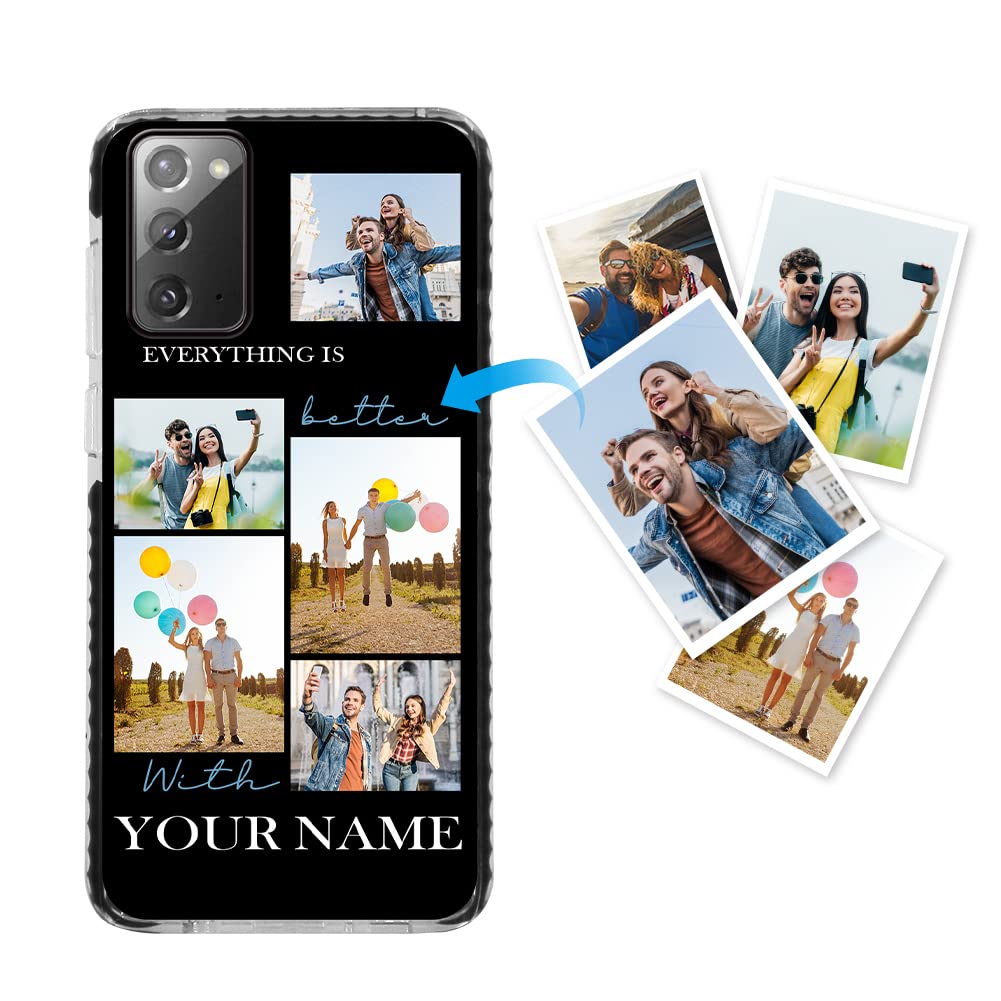 Custom Printed Samsung Galaxy Note 20 Phone Case - HD Photo Soft TPU Cover with Full Body Protection | Anti-Scratch Durable Case | Perfect Personalized Gift for Men & Women | Black | Ideal for Everyday Use, Travel & Special Occasions
