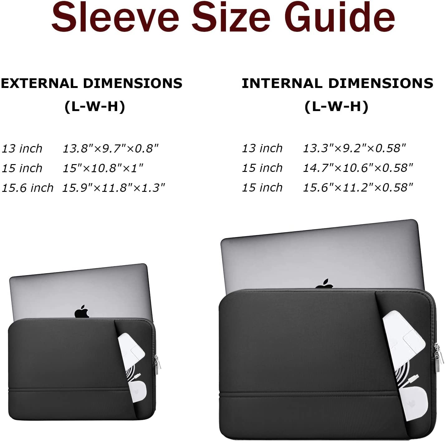 TEDNETGO 14 Inch Laptop Sleeve for MacBook Pro 2024 - Waterproof Protective Case Compatible with 13-14 Inch MacBook Pro/Air (Black) - Perfect for Travel, Office & School Use