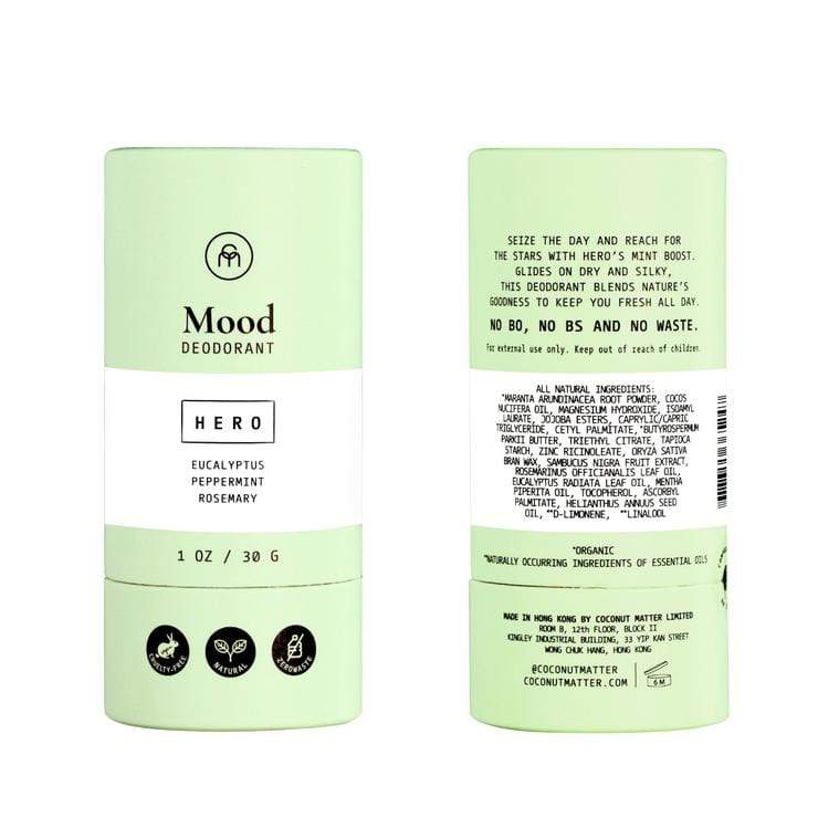 HERO Natural Vegan Deodorant Stick - Aluminum Free, Long Lasting Protection - Perfect for Sensitive Skin & Active Lifestyles
