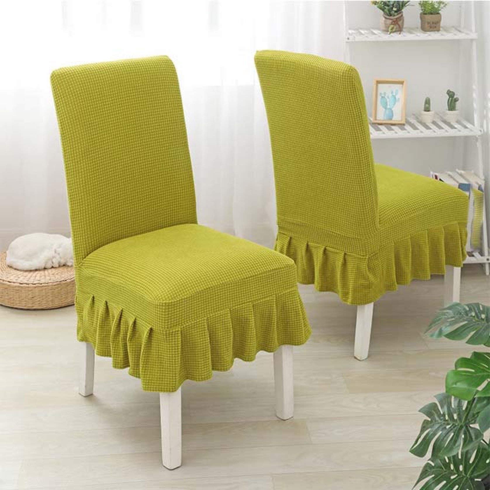 YURASIKU 1/2/4/6/8PCS Stretchable Washable Dining Chair Covers - Spandex Fabric Chair Protectors for Kitchen, Restaurant, Hotel & Home Use - Perfect for Daily Dining, Parties & Special Occasions