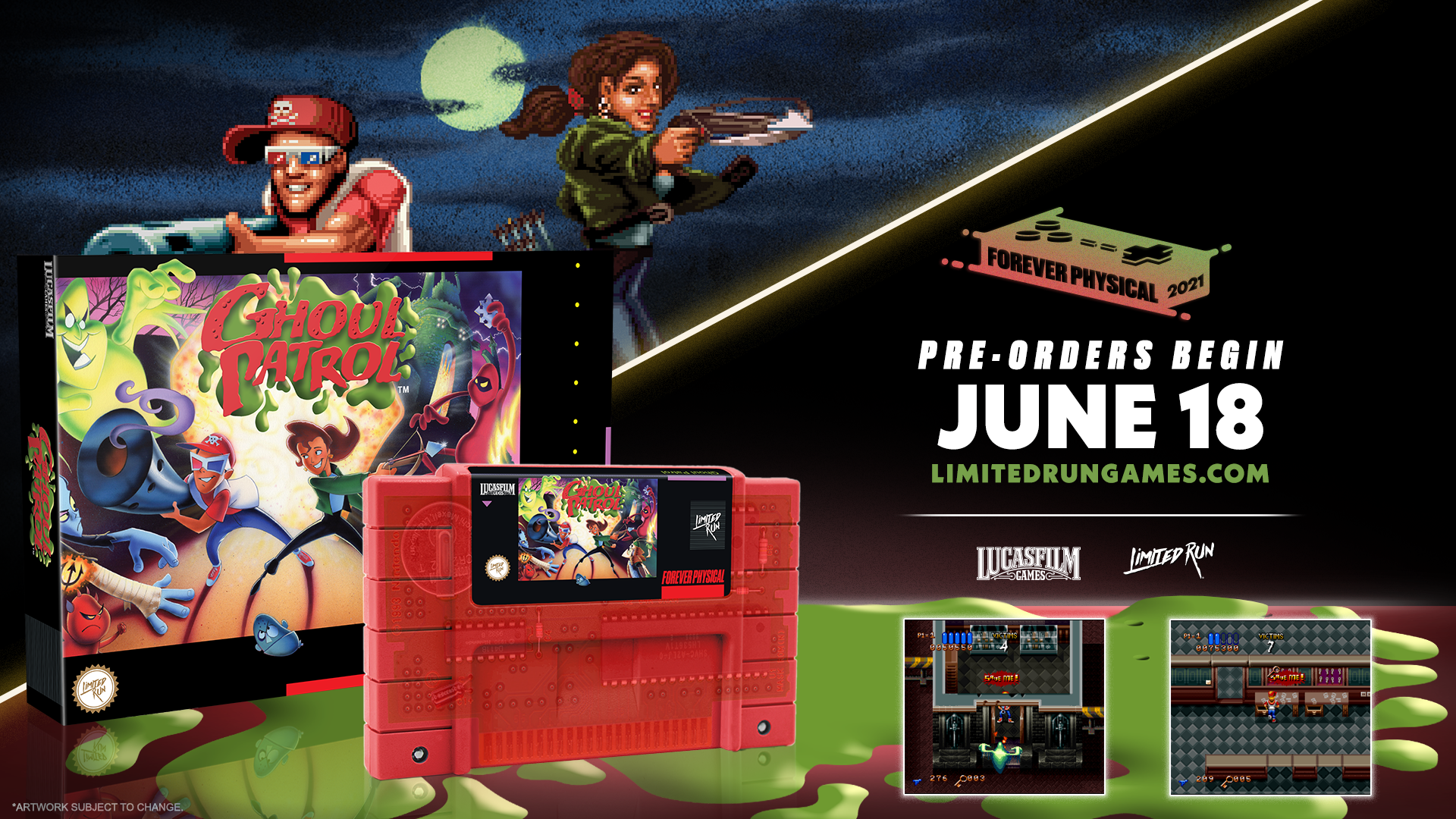 Ghoul Patrol SNES Game - Classic Horror Action Adventure for Super Nintendo - Perfect for Retro Gaming Enthusiasts & Collectors