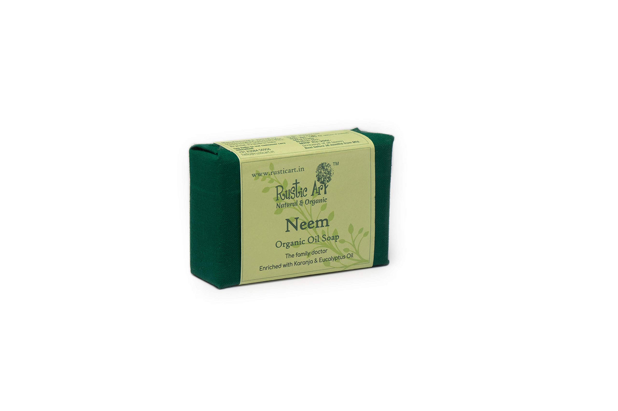Organic Neem & Tulsi Soap for Sensitive Skin - Cold-Processed, Prevents Body Acne, Nourishes & Hydrates - 100g Bar for Women & Men - Ideal for Daily Skincare, Acne-Prone Skin & Natural Body Care