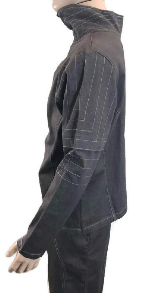 Star Wars Mandalorian Costume Set - Mando Shirt, Pants, Vest & Waist Sash in Grey | Perfect for Cosplay, Halloween & Comic Con