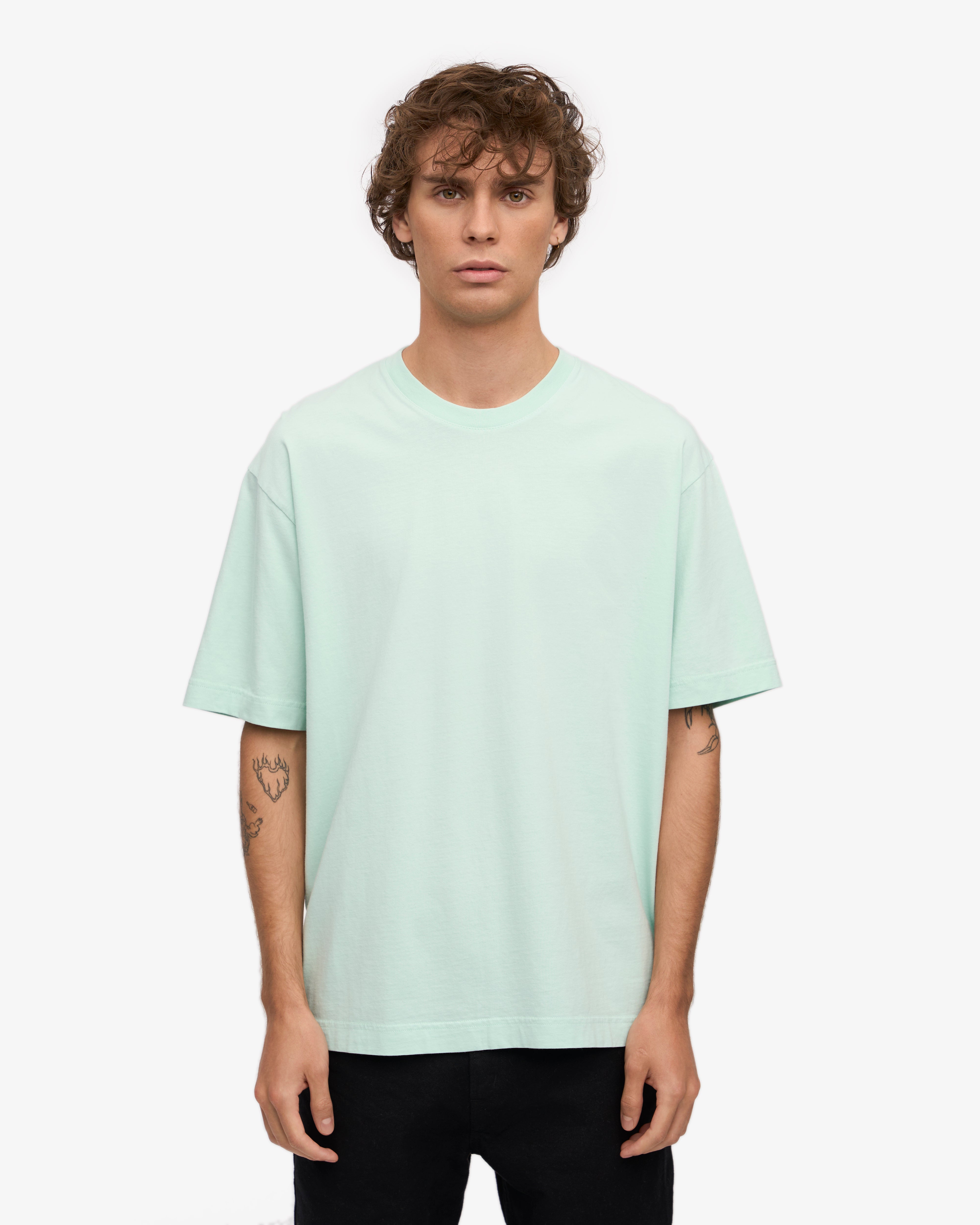 Organic Oversized T-Shirt for Women - Light Aqua - Soft & Comfortable Cotton Tee - Perfect for Casual Wear, Loungewear & Everyday Outfits