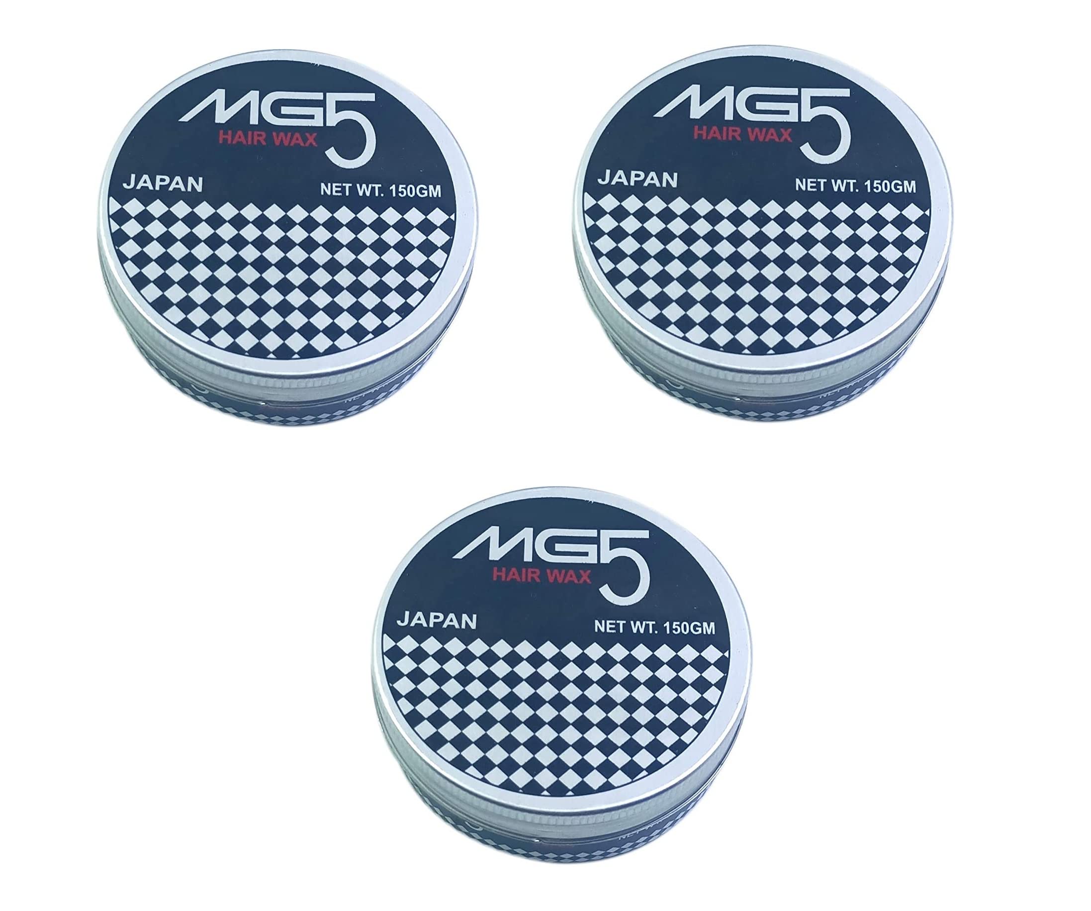 MG5 Hair Wax for Men - Strong Hold Styling Wax with Japanese Technology (Pack of 3) - Perfect for Pompadour, Spiky Hair & Textured Looks