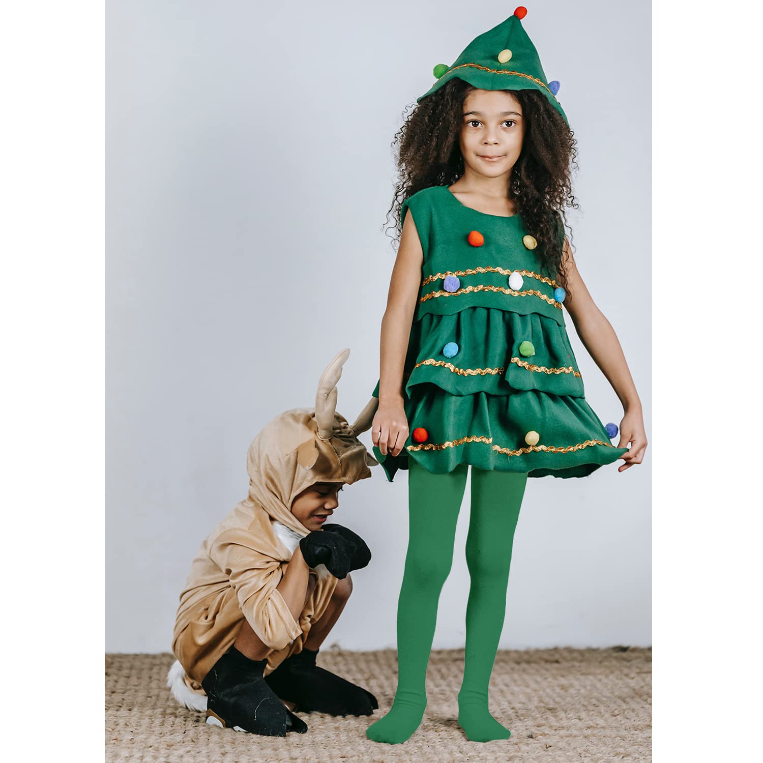 DOOVID Girls Ballet Tights - Stretchable Footed Dance Stockings for Toddlers & Kids - Perfect for Ballet Class, Dance Recitals, and School Uniforms