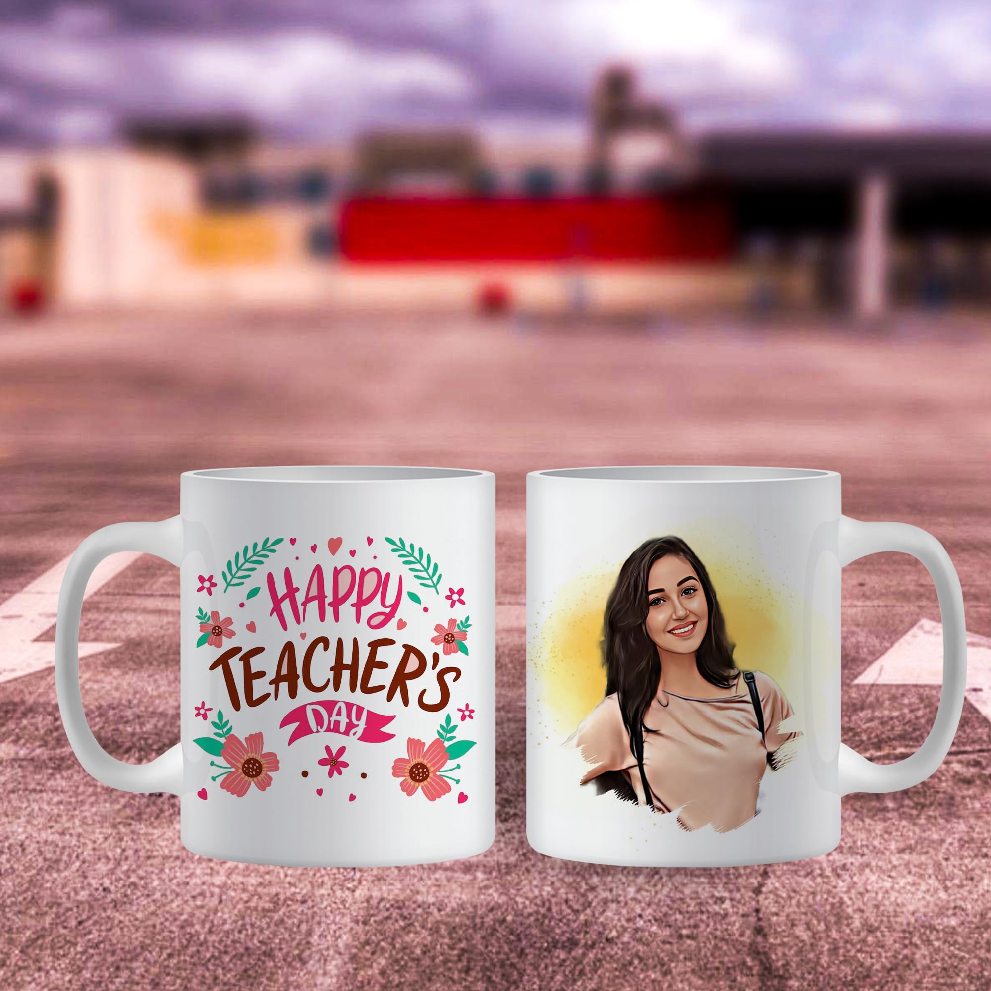 Happy Teacher's Day Printed Ceramic Coffee Mug - Best Thank You Gift for Teachers, Professors, Sir & Madam - Inspirational Classroom Gift for Educators - Perfect for Teacher Appreciation Week & End of Year Gifts