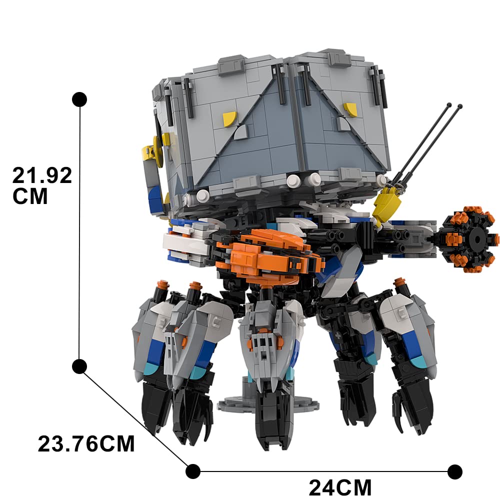 Zero-Dawn Machine Shell-Walker Building Toy Set (1690 Pcs) - Compatible with Lego Tallneck, MOC Collectible Model for Kids & Adults - Perfect for Gaming Fans & Horizon Forbidden West Enthusiasts - Great for Display, Collection and Creative Play